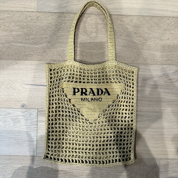 * SOLD* Authentic PRADA Crochet tote bag - Picture 11 of 11